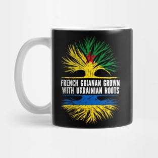 French Guianan Grown with Ukrainian Roots Flag Mug